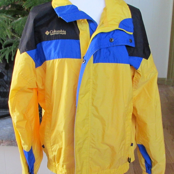 Columbia Jackets & Blazers - Yellow, blue, black Windbreaker Jacket by Columbia